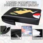 Black Card Binders for Pokemon Cards 4 Pocket - Hold 504 Game Cards with 63 Sleeves, Trading Card Collection Zipper Binder Holder for Kids Gifts - Image 2